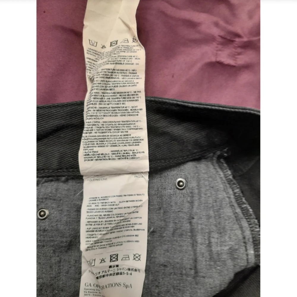 Emporio Armani Black Slim Jeans with Tapered Fit - Picture 7 of 8